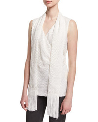 St. John Collection Fil Coup Shell W Fringe Scarf Frost