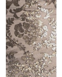Tadashi Shoji Illusion Yoke Sequin Lace Gown