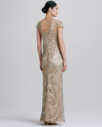 Kay Unger New York Lace And Sequined Gown