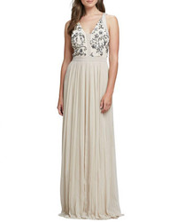 Rebecca Taylor Sequin Embellished Bodice Gown