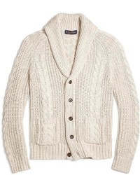 Brooks Brothers Shawl Collar Cable Cardigan