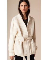 Burberry Knitted Cashmere Belted Cardigan