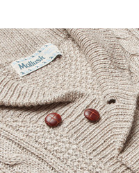 Mollusk Jeffrey Cable Knit Mlange Alpaca Blend Cardigan