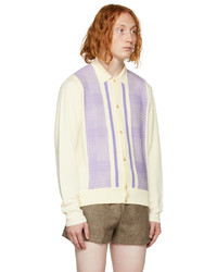 King & Tuckfield Off White Textured Cardigan