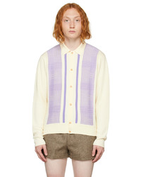 King & Tuckfield Off White Textured Cardigan