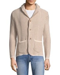 Isaia Stripe Buttoned Cardigan