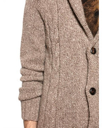 Etro Wool Cashmere Cable Knit Cardigan
