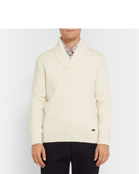 Burberry London Shawl Collar Wool Blend Sweater