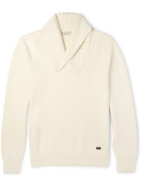 Burberry London Shawl Collar Wool Blend Sweater