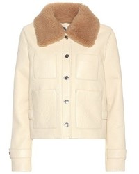 Acne Studios Felipa Leather Jacket With Shearling Collar