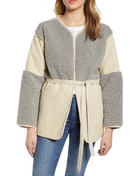 Lucky Brand Mixed Faux Shearling Jacket