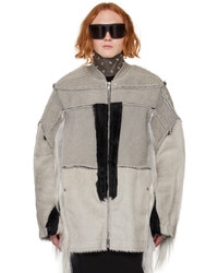 Rick Owens Off White Collage Shearling Jacket