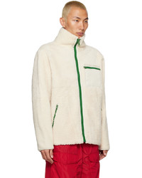 Yves Salomon Army Off White Funnel Neck Shearling Jacket