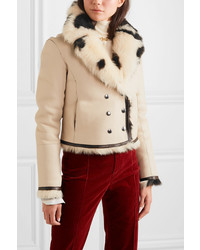 Chloé Reversible Double Breasted Shearling Jacket