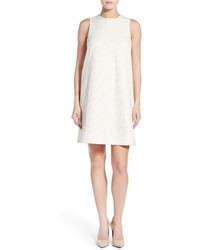 Halogen Jacquard Sleeveless Shift Dress Size X Small Ivory