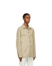 Dunhill Beige Cotton Twill Over Shirt