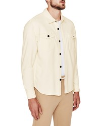 AG Elias Cotton Overshirt In Ivory Dust At Nordstrom