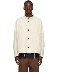 Jil Sander Off White Cotton Canvas Jacket