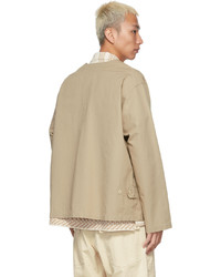 Engineered Garments Tan Cardigan Jacket