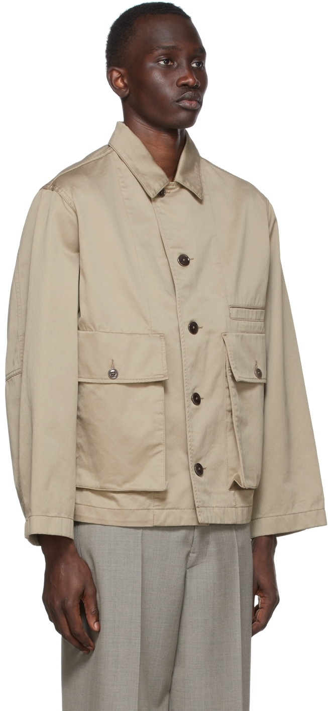 Lemaire Taupe Boxy Blouson Jacket, $790 | SSENSE | Lookastic
