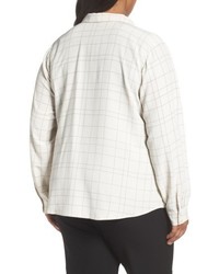 Eileen Fisher Plus Size Tencel Blend Shirt