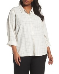 Eileen Fisher Plus Size Tencel Blend Shirt