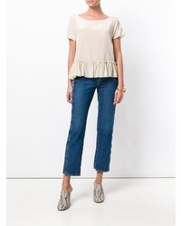Twin-Set Flared Frill Trim Blouse