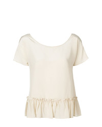 Twin-Set Flared Frill Trim Blouse