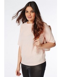 Missguided Plus Size Crepe Shell Top Nude