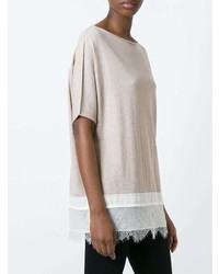Fay Relaxed Lace Hem Blouse