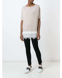 Fay Relaxed Lace Hem Blouse