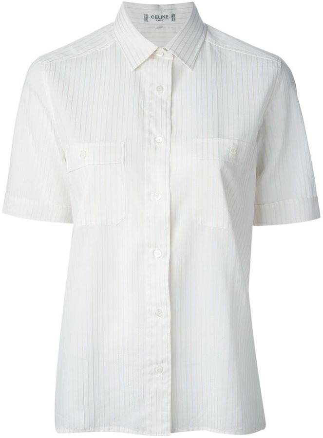 Celine Cline Vintage Striped Short Sleeve Shirt, $172 | farfetch.com ...