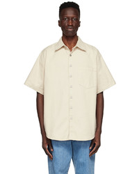 Schnayderman's Beige Cotton Short Sleeve Shirt
