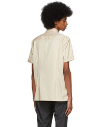 Brunello Cucinelli Beige Cotton Twill Summer Shirt
