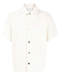 Bottega Veneta Button Up Ribbed Short Sleeved Shirt