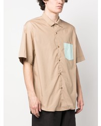 Ih Nom Uh Nit Contrast Pocket Cotton Shirt