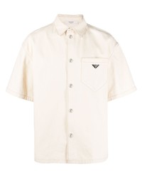 Prada Logo Plaque Short Sleeved Shirt