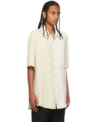 Song For The Mute Off White Beige Cupro Short Sleeve Shirt