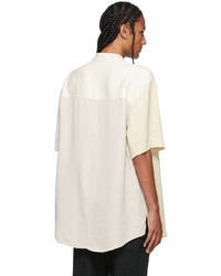 Song For The Mute Off White Beige Cupro Short Sleeve Shirt