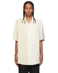 Song For The Mute Off White Beige Cupro Short Sleeve Shirt