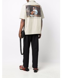 Off-White Paint Print Short Sleeved Shirt