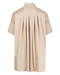 Fumito Ganryu Pleated Short Sleeve Cotton Shirt