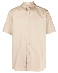 Fumito Ganryu Pleated Short Sleeve Cotton Shirt