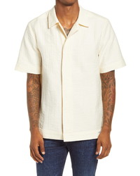 Scotch & Soda Regular Fit Short Sleeve Seersucker Button Up Shirt