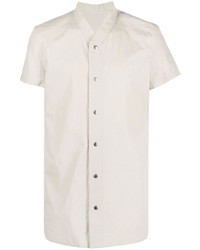 Rick Owens Short Sleeve Snap Collar Shirt