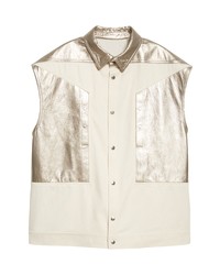 Rick Owens Sleeveless Jumbo Outershirt In Warm Silver At Nordstrom