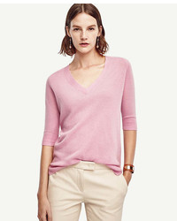 Ann Taylor Short Sleeve Cashmere Sweater
