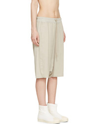 Rick Owens Beige Relaxed Pod Shorts