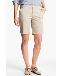 Caslon Clean Front Nine Inch Shorts Washed Tan Oxford 6