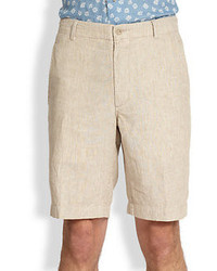 Saks Fifth Avenue Collection Striped Linen Cotton Shorts